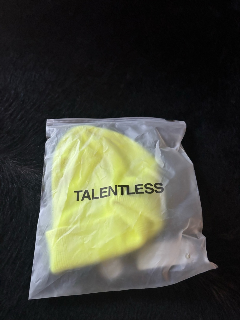 TALENTLESS Neon UNISEX Yellow Knit Beanie